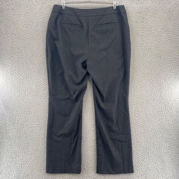 Chicos Pants Womens 2 US 12 Short Gray Stretch Straight Leg Office Career Work - Picture 3 of 13